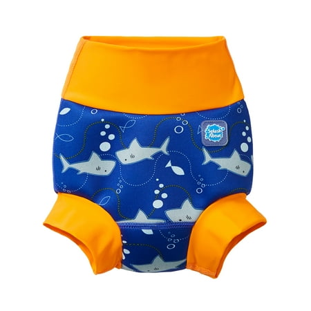 Splash About New Improved Happy Nappy Swim Diaper, Shark Orange, Size (Best Cloth Swim Diaper)