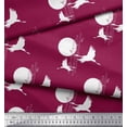 thumbnail image 3 of Soimoi Modal Satin Fabric Bamboo Tree,Moon & Stork Bird Fabric Prints by Yard 42 Inch Wide, 3 of 3