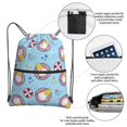 thumbnail image 3 of Naloa Gnome On A Watermelon Mattress In The Pool Drawstring Backpack String Bag Cinch Water Resistant for Gym Shopping Sport Yoga, 3 of 6