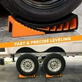 thumbnail image 3 of CARMTEK Camper Leveler Kit - Curved RV Levelers with Camper Wheel Chocks for Travel Trailers | Faster Camper Leveling Than RV Leveling Blocks (2 Pack), 3 of 5