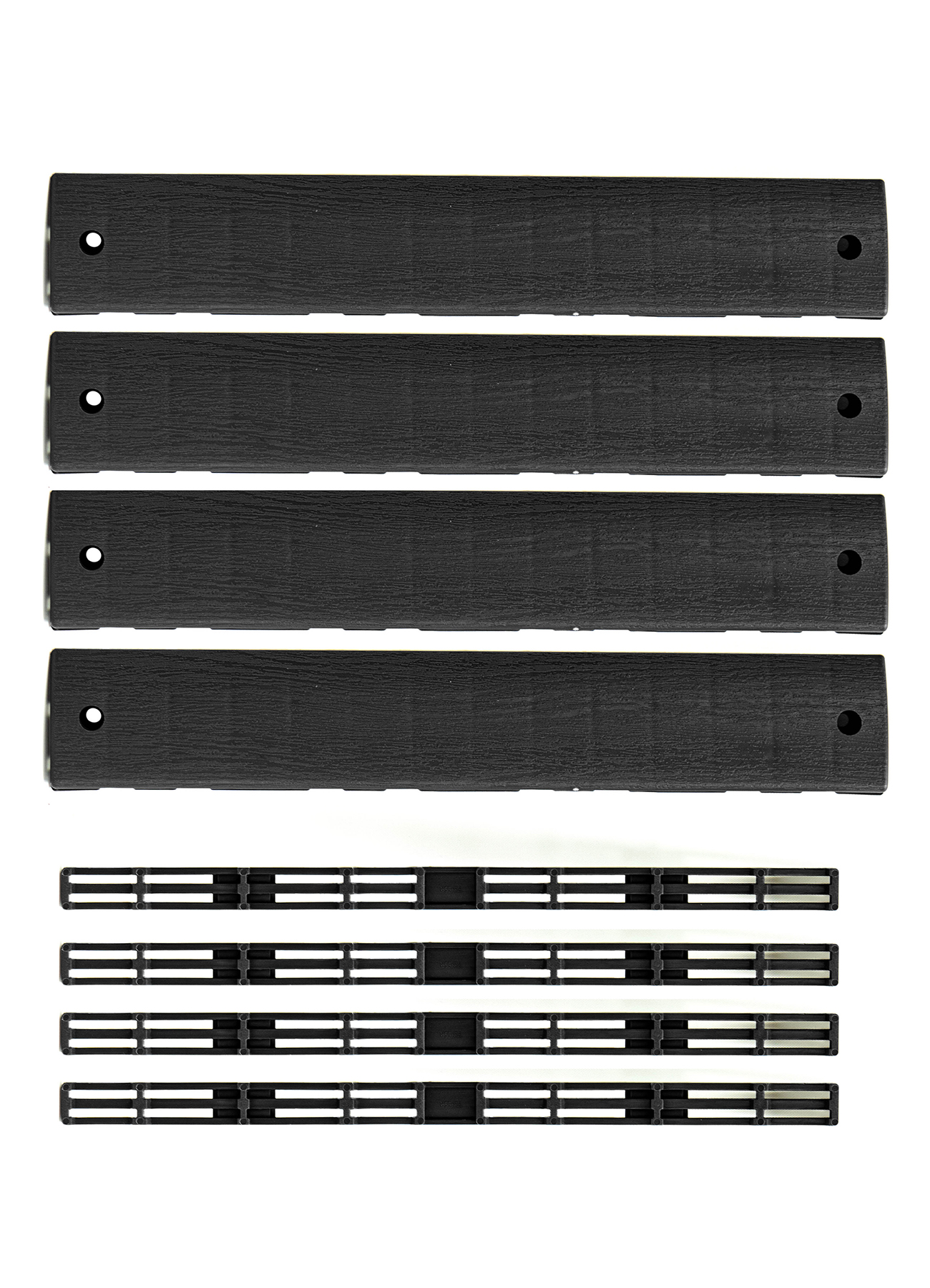 FloorPops Corner Piece Dark Grey Interlocking Deck Tile Corners with 3 Packs of Edge Strips