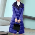 thumbnail image 3 of Women Winter Coat Full Zipper Coat Down Jacket Slim Long Sleeve Overcoat Jacket Midi Coat With Pockets down Coat Women Winter Coat Fashion Oversized Winter Jackets for Women Womens Parks Jacket Big, 3 of 5