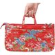 thumbnail image 2 of Organizador de bolso con inserto impreso, 13 bolsillos, bolsa con forro expandible, bolsa con cremallera, organizador para bolsa de pañales con asa (flor roja), 2 of 5