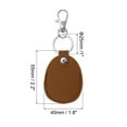 thumbnail image 2 of Uxcell Leather Key Fob, 4 Pack Genuine Leather Air Tag Holder Portable Key Fob Keychain, Brown, 2 of 6