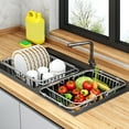 thumbnail image 4 of Dish Drainer Rack Expandable Dish Drying Rack Utensil Drying Holder Stainless Steel Sink Drying Rack, 4 of 8