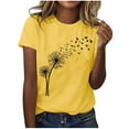 thumbnail image 3 of Babysbule Women's Tops Women's Fashion Casual Loose Print Round Neck T-Shirt, 3 of 3