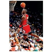 Michael Jordan Famous Foul Line Dunk Sports Poster Print 24 x 36 inches.