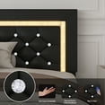 thumbnail image 6 of 4 EVER WINNER Full Size LED Bed Frame with Storage, Upholstered Platform Bed with 4 Drawers, Adjustable LED Lights Headboard, Black, 6 of 7