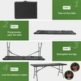 thumbnail image 5 of Bestoffice 6FT Folding Picnic Table for Outdoor with Carrying Handle,Ratten, 5 of 7