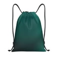 thumbnail image 1 of Xecao Dark teal green Pattern Sports Drawstring Backpack - String Swim Gym Bag with Wet Proof Pocket for Women&Men-Small, 1 of 6