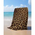 thumbnail image 4 of Brown Leopard Print Beach Towels Oversized Super Absorbent, Classic Abstract Animal Patterned Lightweight Bath Towel Quick Dry Sets For Bathroom/Pool/Rv Camping/Beach Play/Gym Room/Picnic 30"x60", 4 of 8