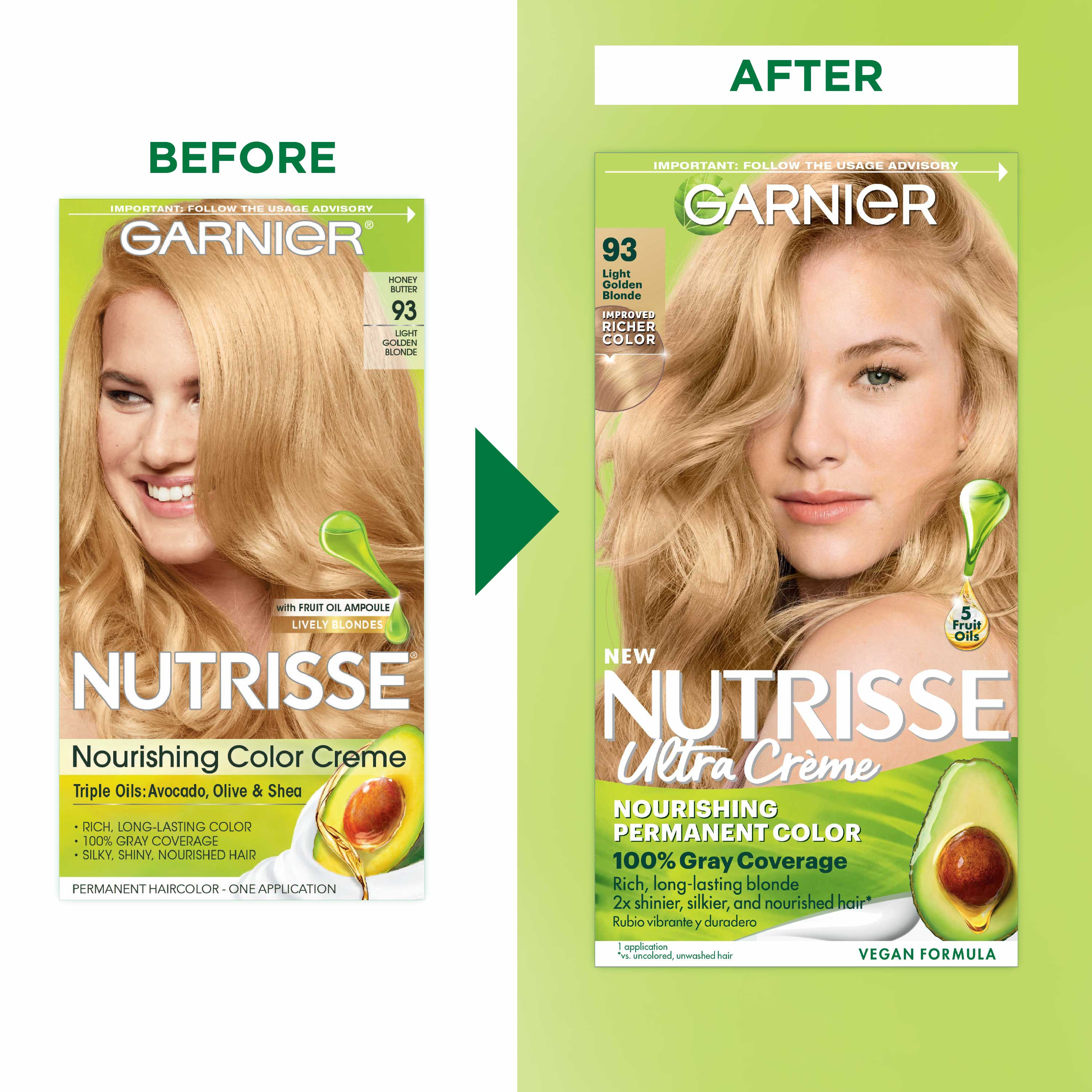 Garnier Nutrisse Nourishing Hair Color Creme, 092 Light Buttery Blonde - image 3 of 7