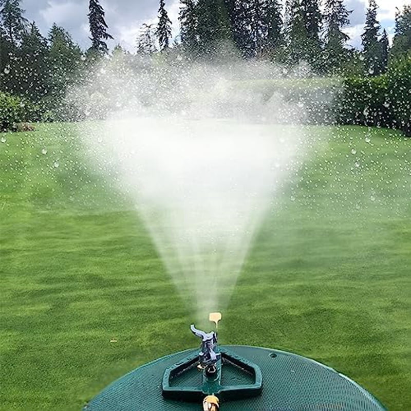 Impact Sprinkler with Base, Circular Sprinkler with Sprinkler Head, Garden Hose Sprinklers System for Lawn Yard Garden