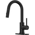 thumbnail image 1 of ERDS-Matte Black Bar Sink Faucet for Kitchen Faucet with Pull Down Sprayer, Modern Single Handle Stainless Steel RV Sink Faucet with Deck Plate, 1 of 4