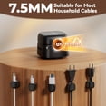 thumbnail image 3 of Yocice Organizador de cables giratorio de 6 piezas, negro, 3 of 7