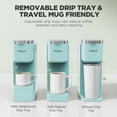 thumbnail image 6 of Single Serve Coffee Maker with Built-in Detachable Milk Frother, Iced and Hot Coffee Machine for K Cup & Grounds, 40oz Removable Water Reservoir, 6 Cup Sizes, Fits 7.3" Travel Mug, Teal, 6 of 16
