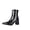 Black_#06, variant on Sewkxo Womens Ankle Boots Chunky Low Heel Pointed Toe Heeled Booties Zipper Comfy Fall Winter Boots,Khaki 42