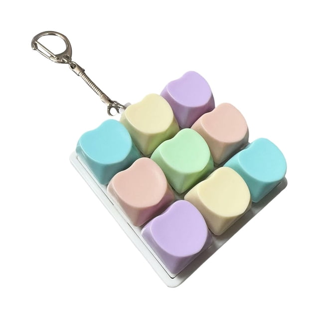 lionlar Keyboard Clicker Toy Adults Gifts Funny Lightweight Cube Keyboard Fidget Toy Macaron Heart