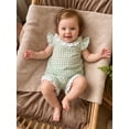 thumbnail image 5 of BemeyourBBs Toddler Baby Girl Summer Clothes Cute Infant Baby Girls Plaid Gingham 2 Piece Outfits Flying Sleeve Lace Collar Shirt Tops and Shorts Set Toddler Girls Summer Outfit, 5 of 9