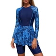 thumbnail image 1 of PMVFHDE Tankinis pour Femmes à Manches Longues à Fleurs avec Soutien-Gorge Intégré Conservateurs, 1 of 5