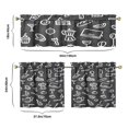 thumbnail image 6 of Kitchen Food Cooking Chef 3-Piece Kitchen Curtains Set Kitchen Curtains Sets with Valance for Windows Rod Pocket Machine Washable Kitchen Decor Decorations (54"x18"+2x27.5"x24"), 6 of 6