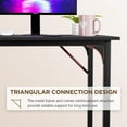 thumbnail image 4 of CL.HPAHKL 47 Inch Office Computer Desk, Modern Simple Style PC Desk with Metal Frame Adjustable Feet Industrial Office Desk Sturdy Computer Table Desk for Home Office Study Writing (1, Black), 4 of 7