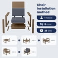 thumbnail image 6 of KINGYES 4 Pieces Outdoor Furniture Set with 10FT Patio Umbrella, HDPE All Weather Use Conversation Couch Sets,2 Armchairs & 1 Loveseat & 1 Coffee Table for Patio Backyard, 6 of 10