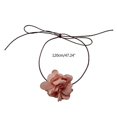 thumbnail image 5 of Choker Necklace Pink Flower Collar Necklace Exaggerated Big Flower Rope Chain---Product code 52953, 5 of 5