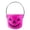 A003- Hot Pink, variant on Purple Halloween Pumpkin Bucket Trick Or Treat Candy Pail with Handle for Student Halloween Party Favors Decorations 6 Inch Plastic Jack O Lantern Bucket