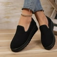 thumbnail image 6 of Black Versatile Loafers For Women With Round Toe Flat Thick Sole One-Foot Design Casual Winter Footwear, 6 of 9
