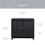 My Texas House Ellison Modular TV Console, Black Finish