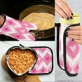 thumbnail image 5 of Yayeee Oven Mitts and Pot Holder Set of 4 Heat Resistant Kitchen Gloves Baking Hot Pad, Heart Geometric, 5 of 5