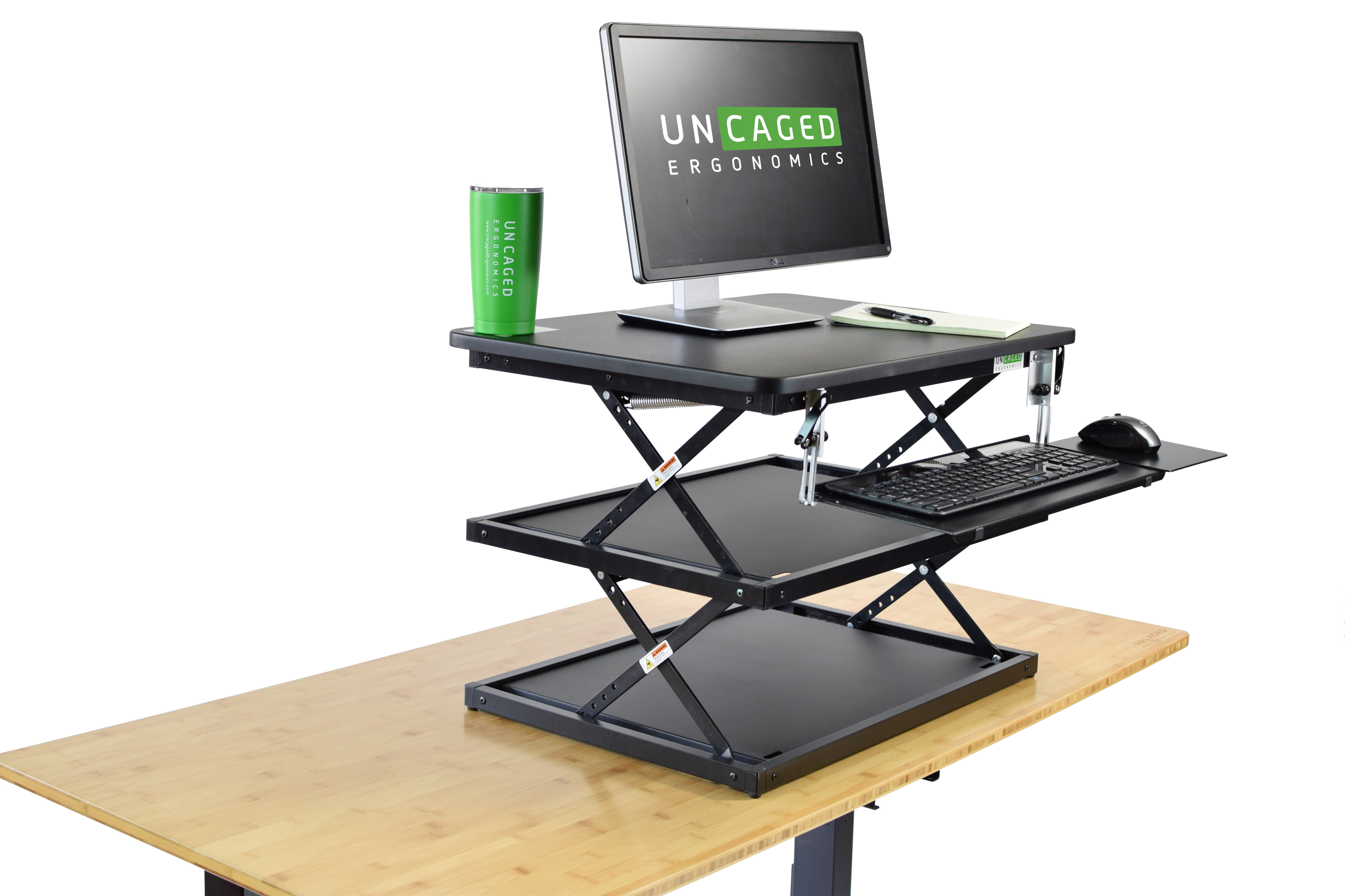 CHANGEdesk tall ergonomic standing desk converter adjustable height desktop  sit stand up desk riser with adjustable keyboard tray affordable compact 