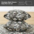thumbnail image 3 of Piece Teal Leaves Printed Sheet Set Queen Size Soft Botanical Microfiber Sheets with Pillowcases Deep Pocket, 3 of 6