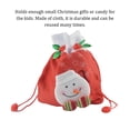 thumbnail image 3 of Inteprter Bolsas con cordón de Navidad de dibujos animados, embalaje de regalo, muñeco de nieve de Navidad, decoración tridimensional, bolsa de Kits de decoración para fiestas Muñeco de nieve Inteprter HA068770-01, 3 of 6