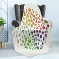 thumbnail image 4 of Vegan Soft Flannel Fleece Throw Blanket, Fruit and Vegetables Color Wheel with Foods Nutrition and Healthy Eating Concept, Cozy Plush for Indoor and Outdoor Use, 60" x 80", Multicolor, by Ambesonne, 4 of 5
