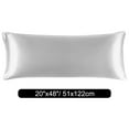 thumbnail image 7 of PiccoCasa 1 PC Satin Body Pillowcases Soft with Zipper Silver 20"x48", 7 of 7