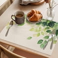 thumbnail image 3 of Spring Leaf Placemats Set of 6, Vintage Sage Green Eucalyptus Leaves Country Linen Texture Non-Slip Place Mats Washable Table Mats for Kitchen Dining Table Decorations Indoor/Outdoor, 3 of 9