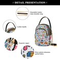 thumbnail image 4 of FORMRS Crossbody Bag for Women Quilted Travel Shoulder Cell Phone Purse with Chain Strap Handbag, Doodle Pattern, 4 of 7