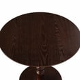 thumbnail image 2 of GDF Studio 23" Black Accent Round Table, Modern Side Table for Small Spaces, Sculptural Leg Nightstand, Walnut, 2 of 9