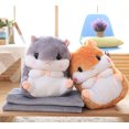 thumbnail image 4 of Bonita manta de almohada de hámster, almohada para automóvil, cojín de doble propósito, manta grande para aire acondicionado, almohada, manta de vellón coral, 4 of 6