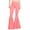 Pink, variant on Prolriy Flare Pants for Women Ladies Solid Color High Waist Slim Fit Casual Flared Pants Trousers Bell Bottoms Womens Pants Black XL