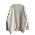 thumbnail image 4 of Spring Tops for Women LEBONYARD Womens Tops Long Sleeve Sweatshirts,Women Fashion Long Sleeves Christmas Crew Neck Loose Trend Tops Blouse Knitted Sweater White L, 4 of 4