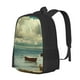 thumbnail image 1 of Easygdp Serene Coastal Blue Sky Mochila de Gran Capacidad Minimalista Ideal para Escuela, Viajes y Uso Diario, 1 of 6