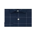 thumbnail image 3 of Tommy Hilfiger Men's Slim Fit Non Iron Thflex Stretch Windowpane Check Dress Shirt Blue Size 15X34X35, 3 of 3