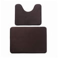 thumbnail image 1 of Cateissary Alfombrilla antideslizante absorbente de agua en forma de U para el suelo del inodoro, 2 piezas, alfombrilla para la ducha, alfombra lavable de Juegos de accesorios de baño Café Cateissary HA071453-03, 1 of 6