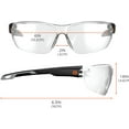 thumbnail image 2 of Skullerz Vali Frameless Safety Glasses, Black Nylon Impact Frame, Anti-Fog Clear Polycarbonate Lens, 2 of 9