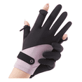 thumbnail image 1 of Guantes Antideslizante con Protección Solar, Guantes De Pantalla Táctil Malubero Negro con rosa, 1 of 5