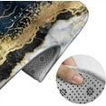 thumbnail image 4 of Bath Mat for Bathroom Rugs Navy Blue Marble Gold Abstract Sets 3 Piece Shower Mats Memory Foam Non Slip Toilet Tub Floor Rug Soft Thick Light Luxury Absorbent Washable for Home Hotel Decor, 4 of 6
