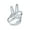 Silver-B, variant on Womens .925 Sterling Silver BFF Hand Sign Symbol Infinity I Love You Sign Language Charm Bead for Bracelet